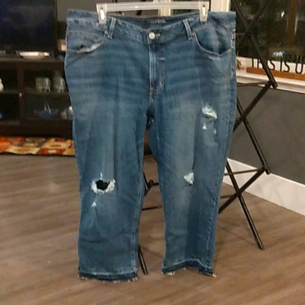 Distressed jeans